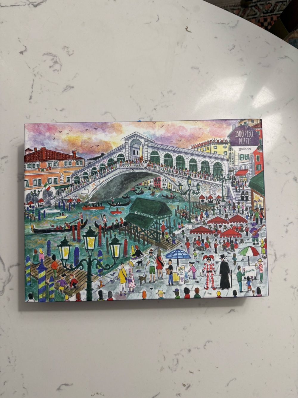 Colorful Venice Bridge Art Puzzle 1500 piece